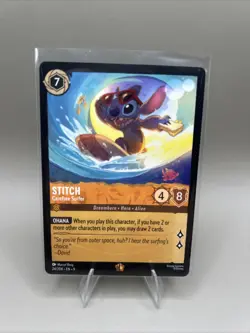 Disney Lorcana TCG Stitch Carefree Surfer 24/204 Near Mint Fabled - Image 1