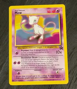 Pokemon Mew # 8 - Black Star Promo - Card Vintage WOTC Near Mint - Image 1