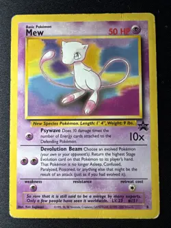 Mew Promo #8 Black Star Promo WOTC 1999-- 2000 Vintage Pokemon Card - Image 1