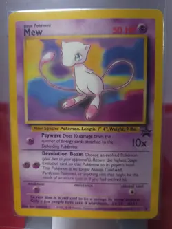 Mew #8 Non-Holo Black Star Promo WOTC Pokemon Card LP - Image 1
