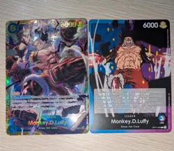 Monkey D. Luffy OP11-118 SEC Secret Rare & OP11-040 L Leader Card Lot One Piece - Image 1