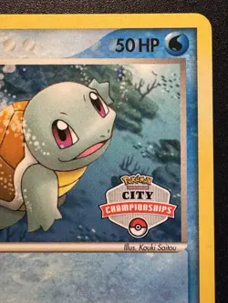 2007 City Championships Squirtle 63/100 Crystal Guardians Pokemon Card Rare MP - Image 4