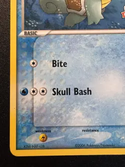 2007 City Championships Squirtle 63/100 Crystal Guardians Pokemon Card Rare MP - Image 5