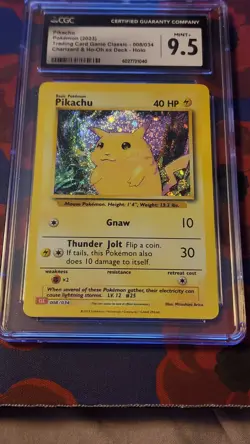 Pikachu⚡ CLC 008/034 Holo CGC 9.5 Mint+ Pokemon Card TCG Classic - Image 1