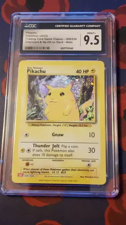 Pikachu⚡ CLC 008/034 Holo CGC 9.5 Mint+ Pokemon Card TCG Classic - Image 3