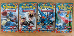XY Furious Fists ~ Booster (No Cards) Pack Wrappers ~ All 4 Artworks!! - Image 1