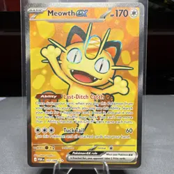 Pokemon Meowth EX 107/088 POR: Basic Rare Holo Ability 170 HP Card - Image 1