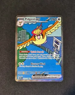 NM- Pidgeot ex 225/197 SV03: Obsidian Flames Holo Pokemon Card - Image 1