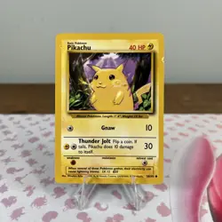 ⭐ERROR Pikachu - DOUBLE Printer Hickey - 58/102 Base Set Pokemon Card⭐ NM - Image 1