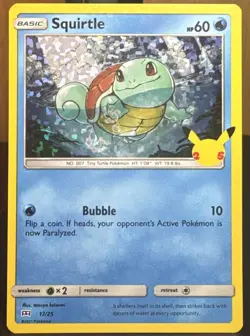 Pokemon Pokemon TCG Squirtle 017/025 McDonald's 25th Anniversary Promo Holo Card - Image 1