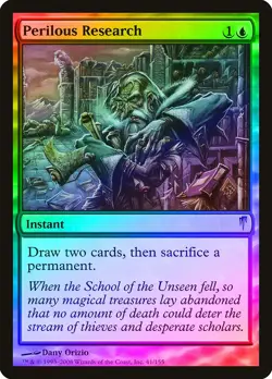 Perilous Research FOIL Coldsnap HEAVILY PLD Blue Uncommon MAGIC CARD ABUGames - Image 1