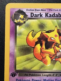 1st Edition Dark Kadabra 39/82 Team Rocket WoTC Pokemon Card Rare LP - Image 3