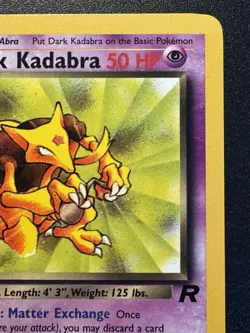 1st Edition Dark Kadabra 39/82 Team Rocket WoTC Pokemon Card Rare LP - Image 4