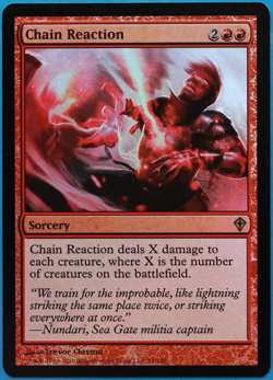 Chain Reaction FOIL Worldwake NM Red Rare MAGIC MTG CARD (ID# 500130) ABUGames - Image 1