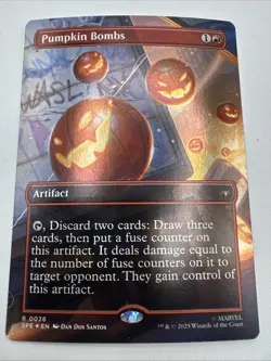 Pumpkin Bombs, Borderless Art Foil, Magic the Gathering MTG NM - Image 1