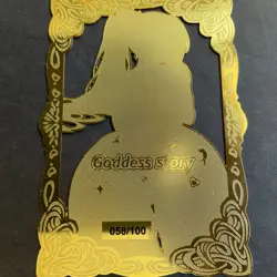 Goddess Story Gold METAL Card - Serial Number #/100! Anime Waifu - 2B Bikini - Image 1