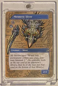 MESMERIC SLIVER (FUT) MTG Magic SCHEMATIC Hand Painted Altered Extended Art - Image 1