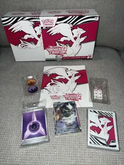 Pokemon Scarlet Violet WHITE FLARE ETB OPEN W/ tornadus full art PROMO NO PACKS - Image 1