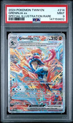 2024 POKEMON TWILIGHT MASQUERADE SPECIAL ILLUSTRATION RARE GRENINJA EX PSA 9 - Image 1