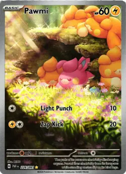 Pokemon TCG Pawmi Scarlet & Violet: Paldean Fates 226/091 Holo Illustration NM - Image 1