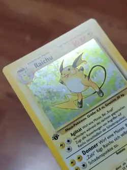 Pokemon TCG Raichu Base Set 1999 14/102 Holo Holo Rare 1st Edition GERMAN- NM - Image 4