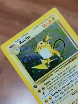 Pokemon TCG Raichu Base Set 1999 14/102 Holo Holo Rare 1st Edition GERMAN- NM - Image 5