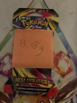 (VERY HEAVY) 33.08g Pokemon TCG Mega Evolution Sleeved Booster Pack (SEALED)✅ - Image 2