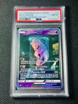 Pokemon 2017 Mewtwo GX ✨ 78/73 Alt Art Secret Rare Shining Legends PSA 8 🍇🔥💎 - Image 4