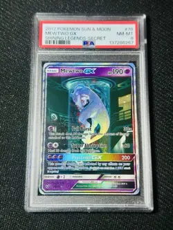 Pokemon 2017 Mewtwo GX ✨ 78/73 Alt Art Secret Rare Shining Legends PSA 8 🍇🔥💎 - Image 5