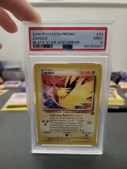 PSA 9 Pokemon Zapdos Black Star Promo #23 Aoki Error 2000 Toshinao Aoki English - Image 1