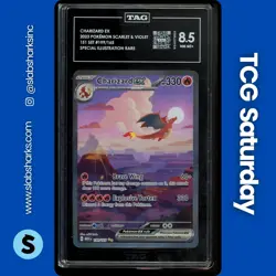 2023 POKEMON SV 151 #199/165 CHARIZARD EX SPECIAL ILLUSTRATION RARE TAG 8.5 - Image 1