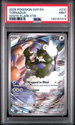 2025 POKEMON SVP EN-SV BLACK STAR PROMO #210 TORNADUS PSA 9 - Image 1