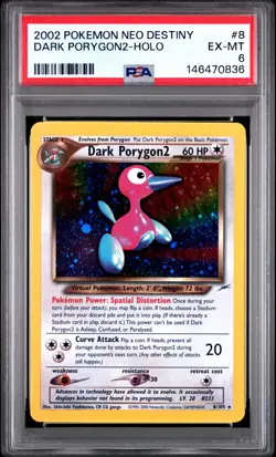 2002 POKEMON NEO DESTINY #8 DARK PORYGON2-HOLO PSA 6 - Image 1