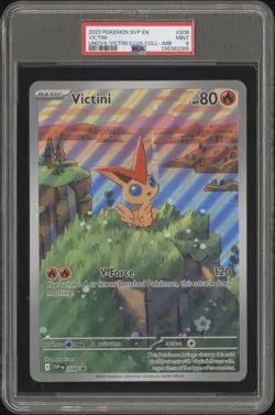 2025 POKEMON SVP UNOVA VICTINI ILLUSTRATION COLLECTION-JUMBO #208 VICTINI PSA 9 - Image 1