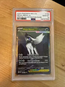 2025 POKEMON MEG EN-MEGA EVOLUTION #180 MEGA ABSOL EX PSA 10 - Image 1