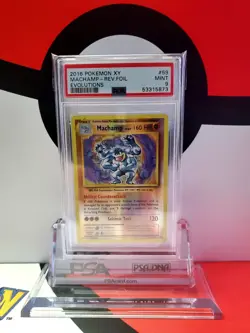 2016 Pokemon XY Evolutions Reverse Foil Machamp #59 PSA 9 - Image 1