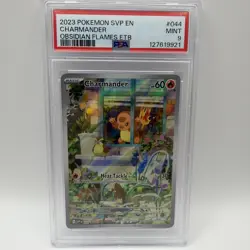 Pokemon TCG Charmander Obsidian Flames ETB Promo 044 PSA 9 - Image 1