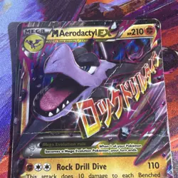 Pokemon TCG M Aerodactyl EX XY Black Star Promo Full Art Holo Mega 210 HP XY98 - Image 2