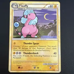 Flaaffy 3/30 Regular Trainer kit Gyarados & Raichu Pokemon TCG LP 2010 - Image 1