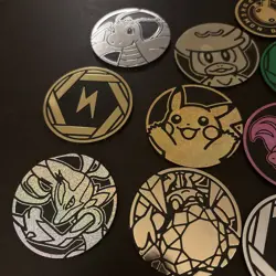 Lot of 12x Official Pokemon TCG Coins (No Duplicates) Large and Small - Image 2
