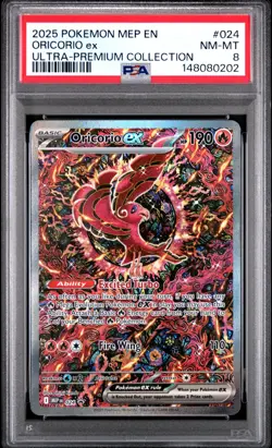 2025 POKEMON MEP PROMO ULTRA-PREMIUM COLLECTION #024 ORICORIO EX PSA 8 - Image 1