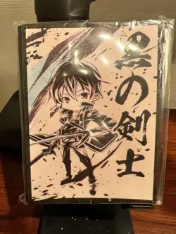 SAO Sword Art Online Kirito Sleeves ② 60 Count Anime Card Game - Image 1