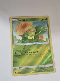 Caterpie 1/147 Sun & Moon: Burning Shadows Pokemon Reverse Holo Foil Rare Nice! - Image 1