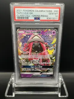 2021 Pokemon Celebrations Tapu Lele GX Classic Coll- Guardians Rising #60 PSA 10 - Image 1