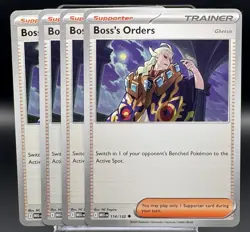4x Boss's Orders 114/132 Uncommon MEG Pokemon TCG Playset NM - Image 1