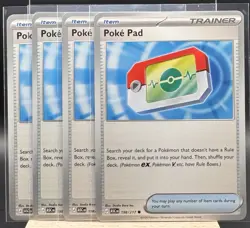 4x Poke Pad 198/217 Ascended Heroes Common Pokemon TCG NM Playset - Image 1