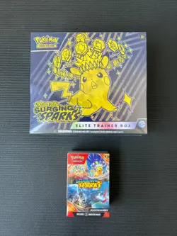 Pokemon TCG Surging Sparks Elite Trainer Box ETB & Booster Bundle Sealed - Image 1