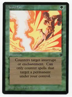 Avoid Fate, Green Interupt, Legends Regular, NM 1994 Phil Foglio - Image 1