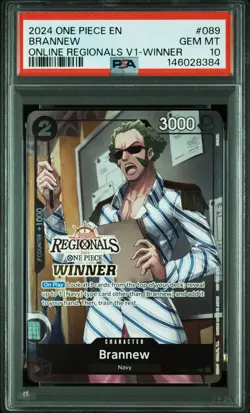 2024 ONE PIECE ONLINE REGIONALS PACK 2024 VOL.1 WINNER #089 BRANNEW PSA 10 - Image 1