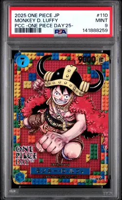 2025 ONE PIECE JAPANESE PREMIUM COLLECTION OP DAY'25 #110 MONKEY D. LUFFY PSA 9 - Image 1